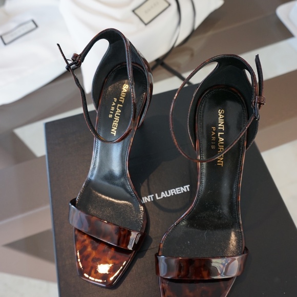 Saint laurent Amber sandals Tortoiseshell size 37.5 - Picture 4 of 12